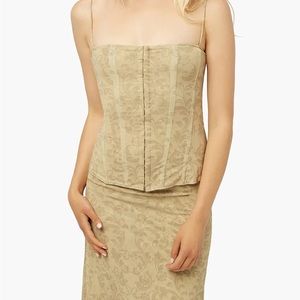 WeWoreWhat Moody Baroque Peplum Corset